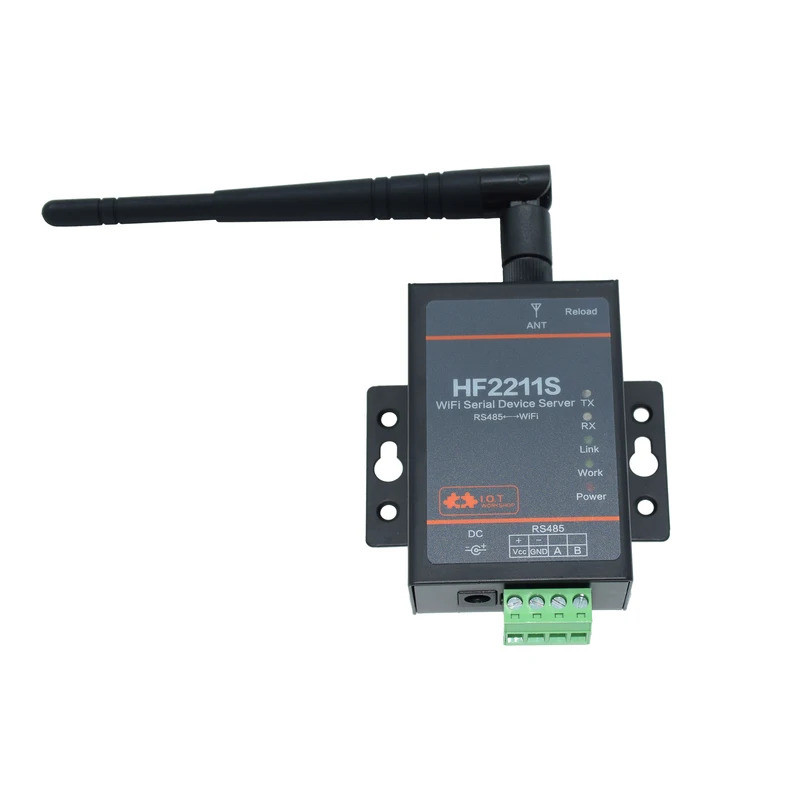 พอร์ตอนุกรมเดี่ยว RS485 เป็น WIFI Server IOT Device Server HF2211S รองรับ TCP UDP Telnet Modbus Prot