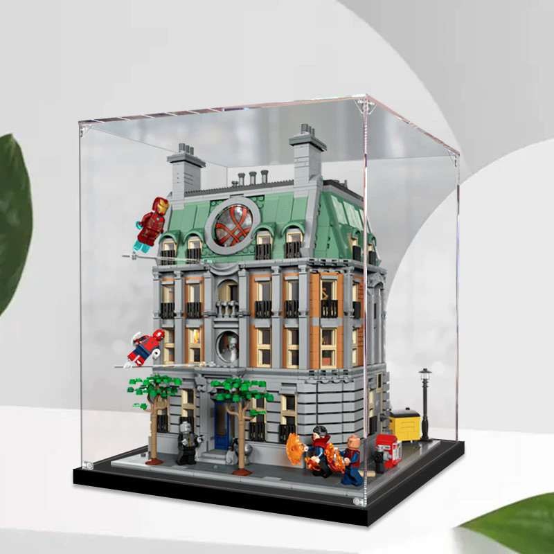 🚀 กล่องอะคริลิคใส ตู้โชว์กันฝุ่น Lego 76218 Sanctum Sanctorum บ้านหมอแปลก ใส่ Labubu สั่งตัดตามขนาด