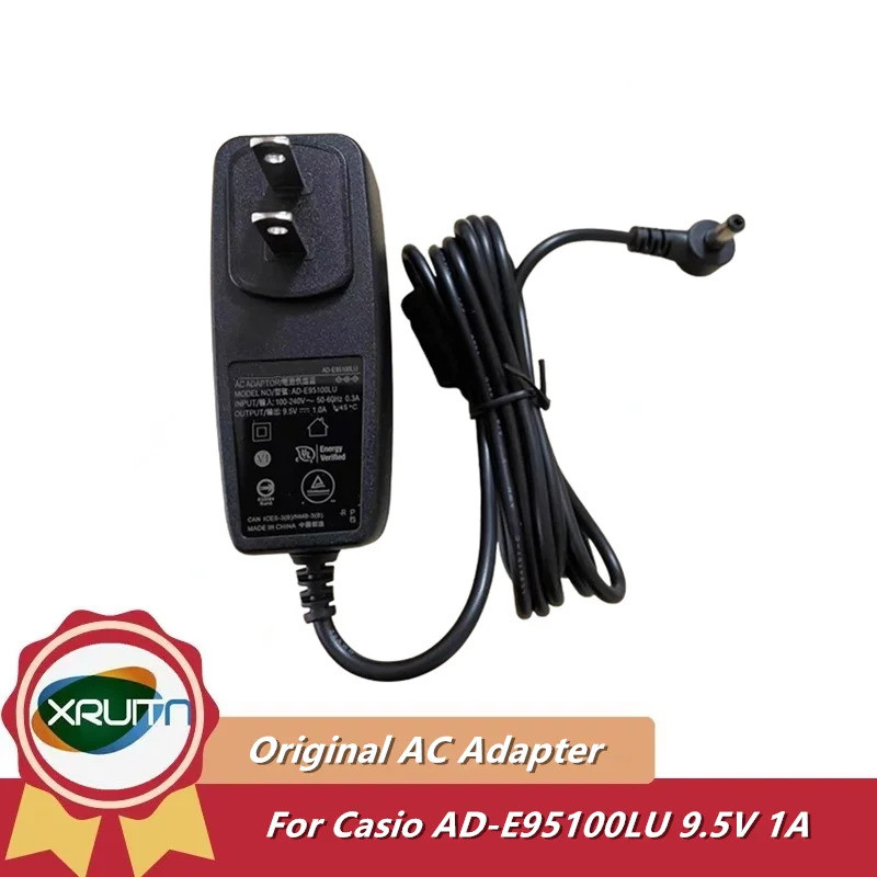 ใหม่ของแท้ AD-E95100LU AC DC Adapter 9.5V 1.0A สําหรับคีย์บอร์ด Casio PSM10A-095 (VE) แหล่งจ่ายไฟ AD