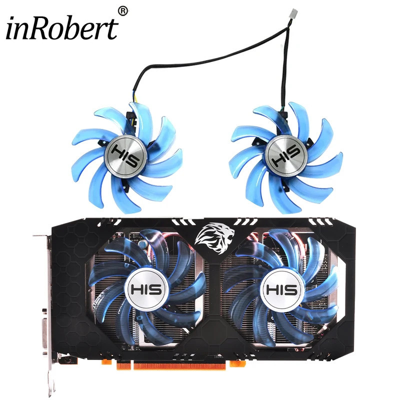 * ใหม่ 85 มม.FDC10U12S9-C 4PIN RX480 GPU Cooler พัดลมสําหรับ HIS RX 470 IceQ X2 Turbo 4GB RX 470 Ice
