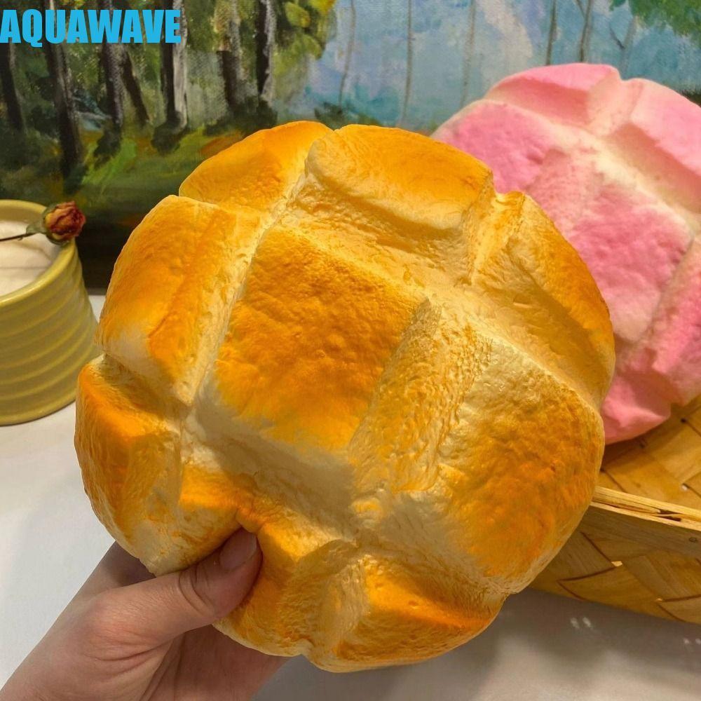 AQUAWAVE Sensory Fidget Bread, Prank ตกแต่งขนมปังจําลอง Squishy ของเล่น, เดสก์ท็อปเครื่องประดับที่สมจริงนุ่มยืดหยุ่นขนาดใหญ่สับปะรด Bun Squishy ของเล่นเด็ก