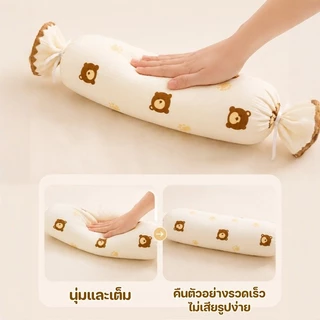 หมอนข้างเด็ก ผ้าฝ้าย นุ่มและเต็ม ถอดซักได้ รองรับสรีระศรีษะของเด็กได้ดี​ หมอนข้างเด็กทารกแรกเกิด