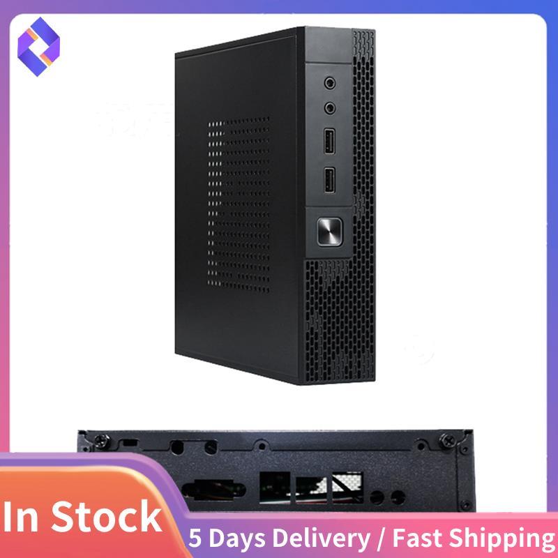 Mini-ITX HTPC สําหรับกล่องกรณีแชสซีการตรวจสอบเซิร์ฟเวอร์แชสซีอุตสาหกรรมควบคุมคอมพิวเตอร์ USB AUDIO พ