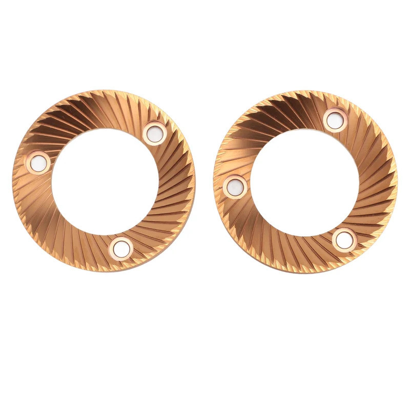 2PCS เครื่องบดกาแฟแบน Burr 64 มม.ไทเทเนียมอเนกประสงค์แบน Burr สําหรับ DF64 DF64P DF64E DF64V สําหรับ