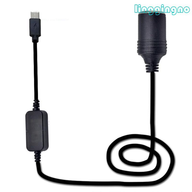 RR USB-C 5V Type-C ชาย 12V รถซ็อกเก็ตสายไฟสําหรับรถยนต์ 12V อุปกรณ์ขับเคลื่อน