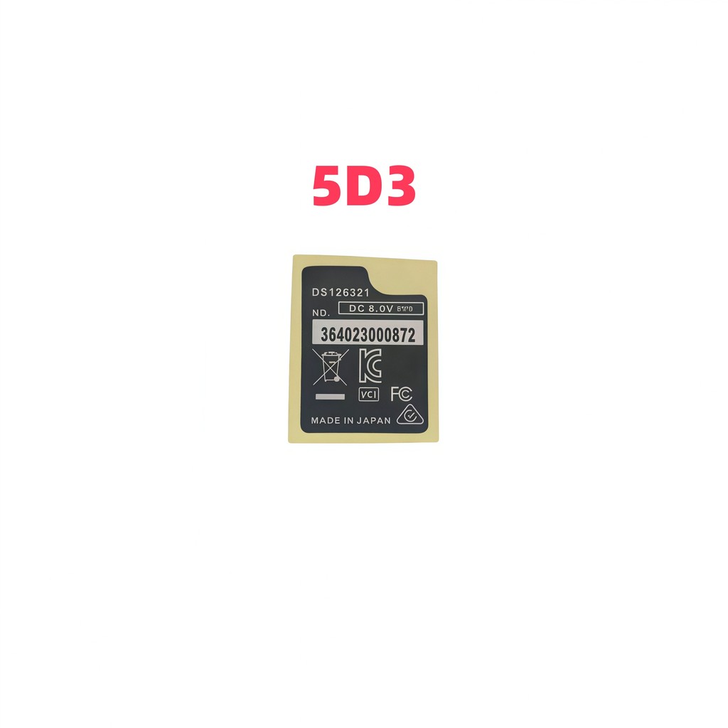 สําหรับ Canon 5D3 5DS 5DSR ป้ายกระดาษจํานวนกล้องกระดาษหมายเลข Cameradigital สติกเกอร์ด้านล่างสติกเกอ