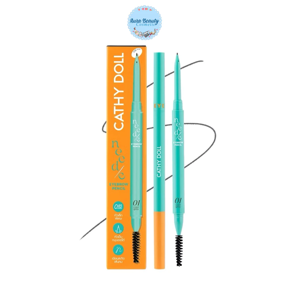 Cathy Doll Needie Eyebrow Pencil ดินสอเขียนคิ้ว นีดดี้อายบราวเพ็นซิล 0.028g เคที่ดอลล์