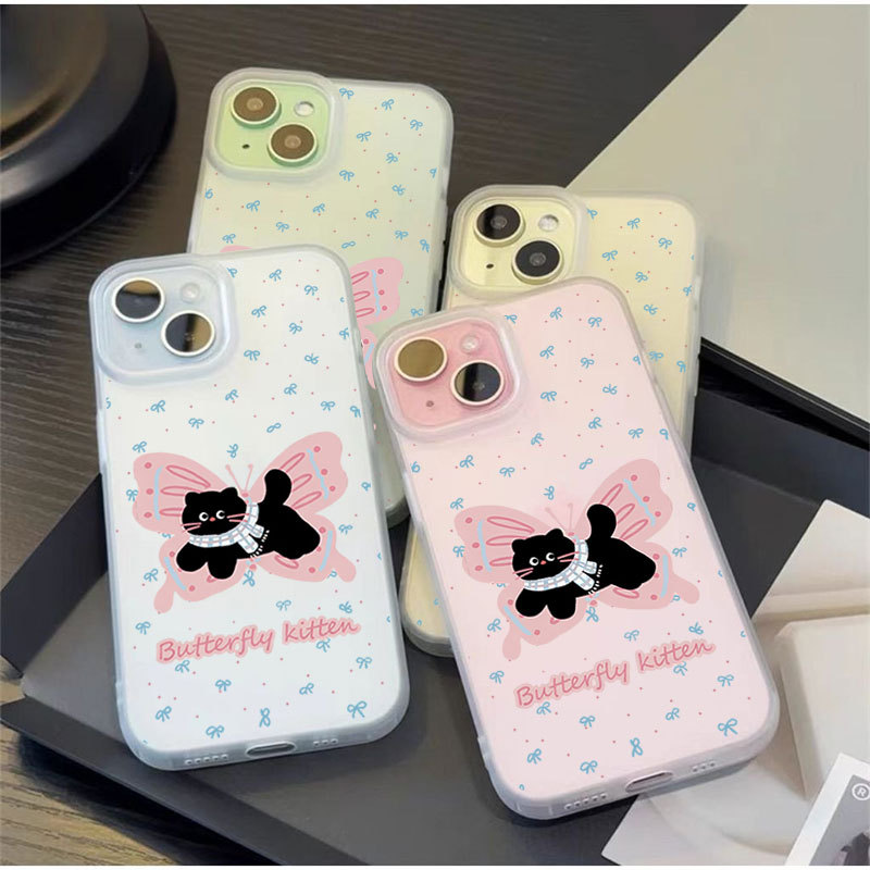 Gato com cachecol e borboleta Case 2 in 1 สําหรับ OPPO A5X A5 Pro A3X A60 A18 A38 A78 A58 A57 2022 A