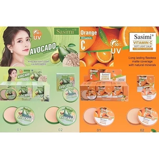 {12ตลับ} SASIMI Soft Light UV Coverage Powder แป้งพัฟกันแดด เรียบเนียน ปกป้องผิวหมองคล้ำ SPF50 PA++