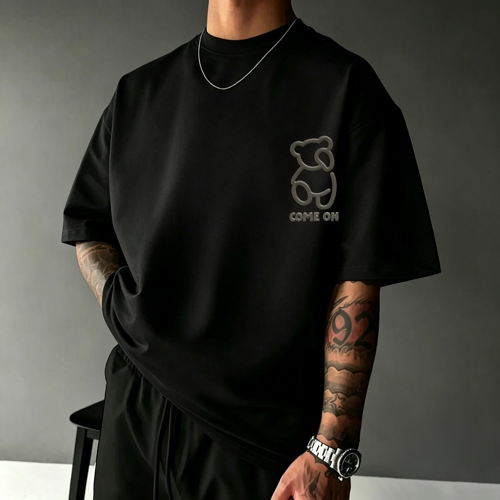 UT shop เสื้อยืดOversize"COME ON Bear "เสื้้อ ผู้ชาย tshirt cotton100%แฟชั่น เสื้อยืดชาย สไตล์เกาหลี  clothing แฟชั่น3XL