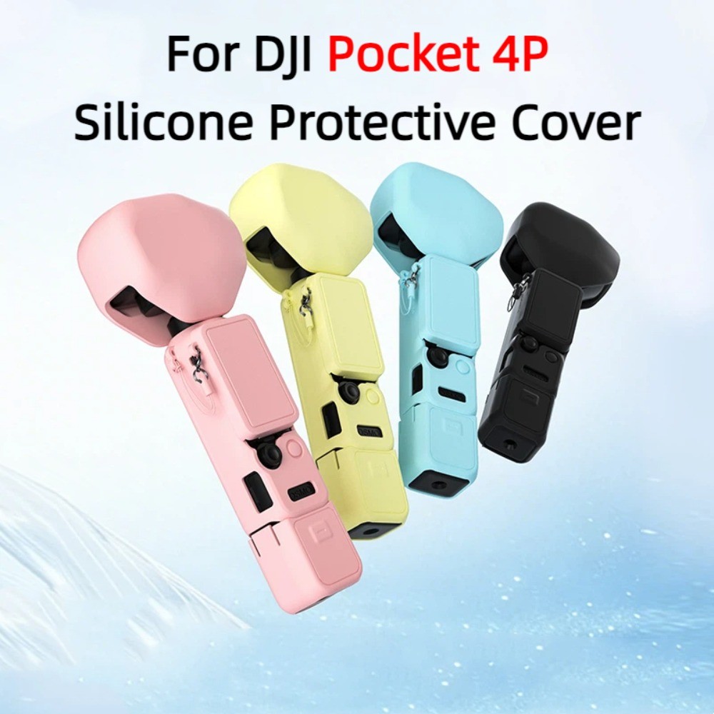 สําหรับ DJI OSMO Pocket 4 Pro ฝาครอบป้องกันซิลิโคนฝาครอบเลนส์กล้อง gimbal ฝาครอบซิลิโคนกระเป๋า 4P อุปกรณ์เสริมสําหรับกล้อง