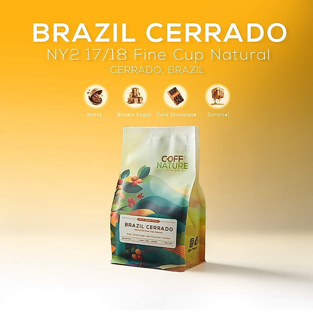 [ Nutty ] กาแฟคั่วกลาง Brazil Cerrado 17/18 Fine Cup ( 200g - 500g ) | Medium Roast