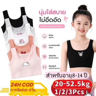 ✨ชุดชั้นในเด็กหญิงวัยเติบโตขายดี✨ 5 ชิ้น มีแผ่นโฟม นุ่มไร้ห่วงเหล็ก 8-14 ปีใส่สบาย