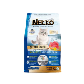 Nekko Holistic & Grain Free อาหารเเมวเม็ด ขนาด 400g. ,1.2 kg. และ 3 Kg.