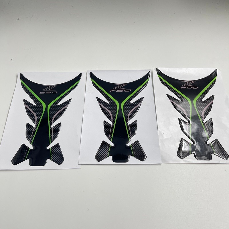 เหมาะสําหรับ Kawasaki Z650 Z750 Z800 Z1000 คาร์บอนไฟเบอร์ตกแต่งการใช้ถังสติกเกอร์ Fishbone Decal สติ