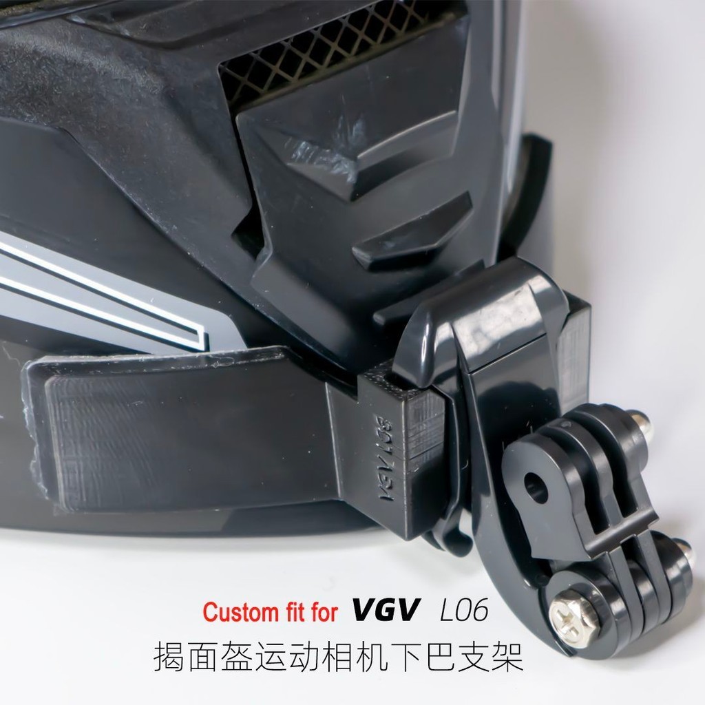 VGV L06 เปิดเผยหมวกกันน็อค GoPro DJI 360 Action Camera Chin Bracket