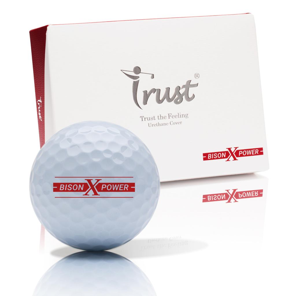 ลูกกอล์ฟ Trust Bison (X Power/V Power) 3 ชั้น 12 ลูก สีขาว | Trust Bison Golf Balls, X Power/V Power