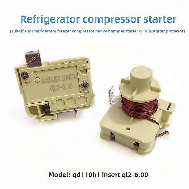 เหมาะสําหรับตู้เย็นตู้แช่แข็งคอมเพรสเซอร์ค้อนสตาร์ท QD110H QL2-6.0 ตัวป้องกัน