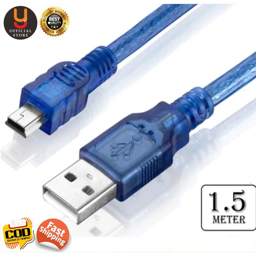 Mini USB Cable 5 pin usb ชาย Mini-B usb Data Cable Charger 100 ซม.1 เมตร Adruino เครื่องพิมพ์ IEM เส