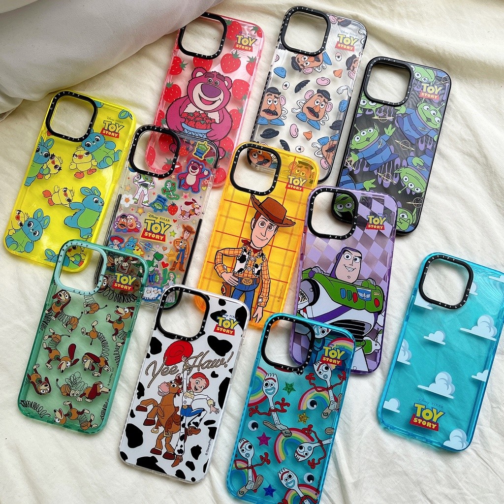 CASET Toy Story Woody Buzz LightyearLotso Aliens การ์ตูน Soft Case Cover Casing เข้ากันได้กับ iPhone 16 Pro Max Plus 15/14/13/12/11/X/XS/XR/SE/8/7/6