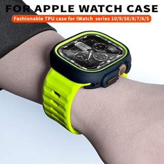 กรอบป้องกันกันชนฝาครอบ,ยางชุดสําหรับ Case For Apple Watch Ul…