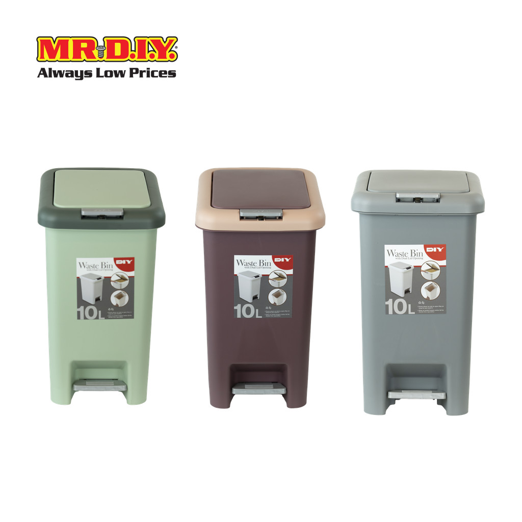 MR.D.I.Y. ถังขยะแบบเปิดมือ เปิดเท้า ขนาด 10 ลิตร