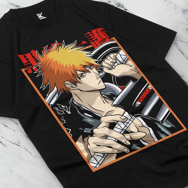 Bleach Ichigo Kurosaki Manga Strip Horror Anime เสื้อยืดของขวัญทุกขนาด
