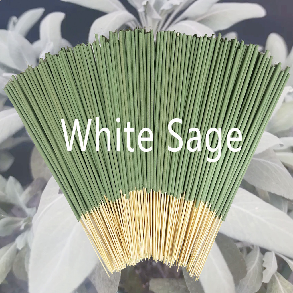 [White Sage]22ซม.ธูปแท่งไม้ไผ่,ธูปกันยุงสําหรับตั้งแคมป์กลางแจ้ง