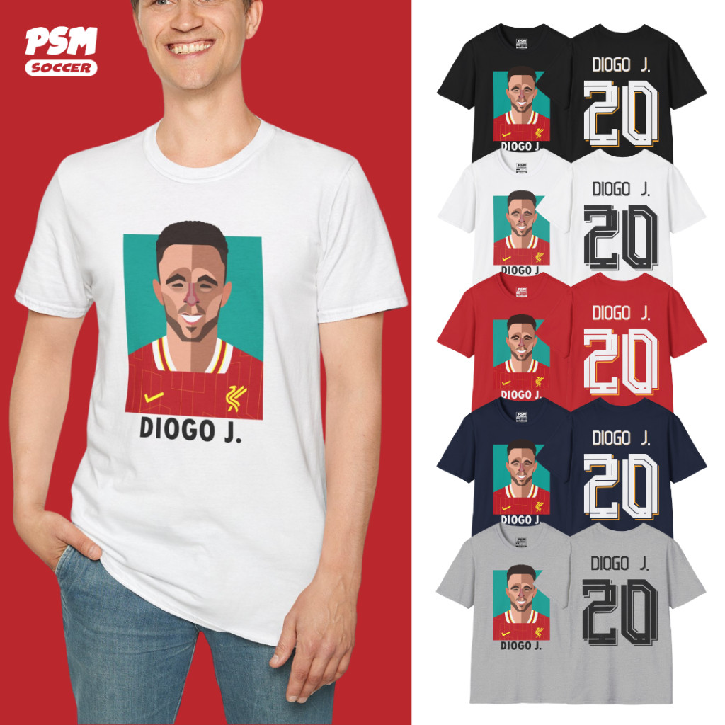 เสื้อยืดลายทางของผู้เล่นฟุตบอล Diogo Jota - PSM