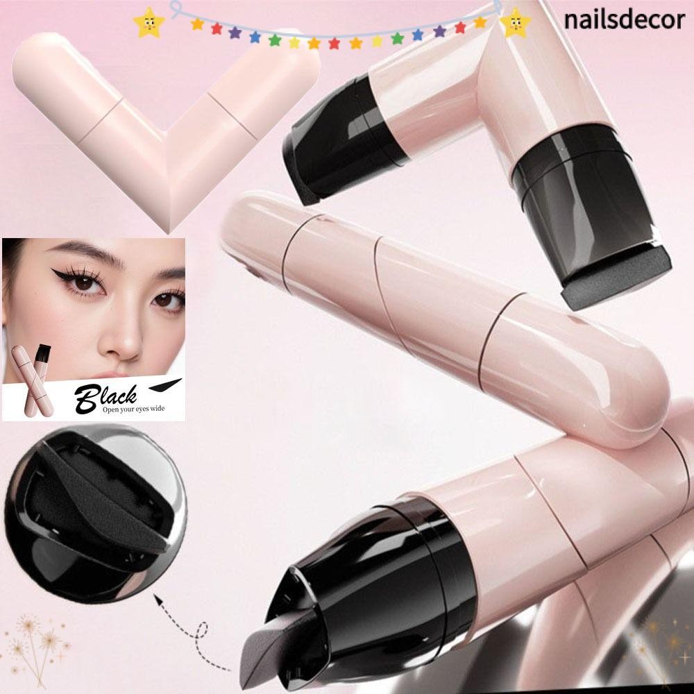 NAILSDECOR Eyeliner Stamp, Waterproof Quick Dry Eye Liner Stamp, Rotatable Long Lasting Portable Eye