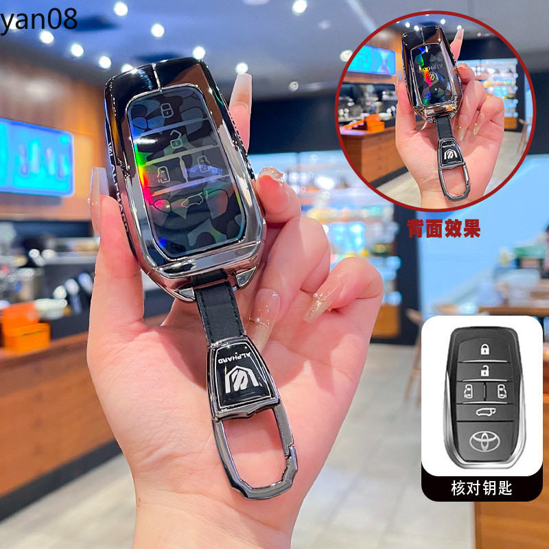 สังกะสีอัลลอยด์โลหะรถ Remote Key Case Protector Cover, Fit สําหรับ Toyota Alphard Vellfire Keyless อุปกรณ์เสริมอัตโนมัติ Toyota Alphard Vellfire ANH 30 AGH 30 ฝาครอบกรณีผู้ถือปลอก