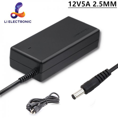 Adapter 12V 5A 2.5MM อะแดปเตอร์ 12V กระแส 5A  แหล่งจ่ายไฟ 12v 5a ให้อุปกรณ์อิเล็กทรอสิกส์
