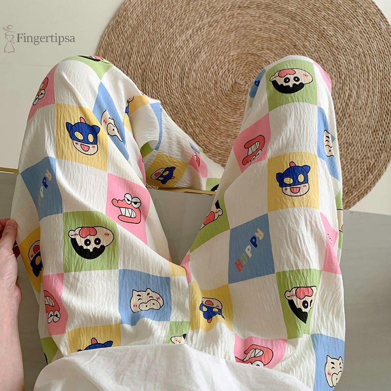 กางเกงเอวสูงทรงหลวมแบบ Polka Dot น่ารักสำหรับใส่ลำลองของผู้หญิง - รูปที่ 7