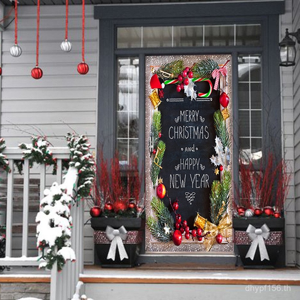 สติ๊กเกอร์ตกแต่งผนัง 3D คอนซีลเลอร์ สำหรับห้องน้ำและบ้าน ในสไตล์คริสต์มาสและสวัสดีปีใหม่ SP-F838 Cre