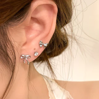 เครื่องประดับต่างหู Roselife สำหรับคนรักแฟชั่นเกาหลี สแตนเลสแท้ 925 มาพร้อมคริสตัลผีเสื้อแบบสกรู เพอร์เฟ็กต์สำหรับสาวๆ