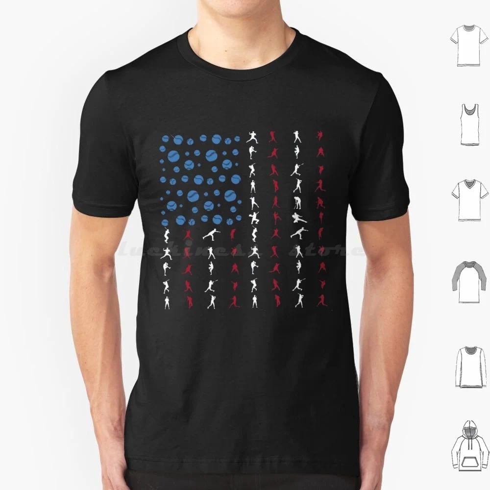 Baseball-U.s.a. Baseball Flag T Shirt Men Women Kids 6xl Sports Baseball Flag American Flag Usa Base