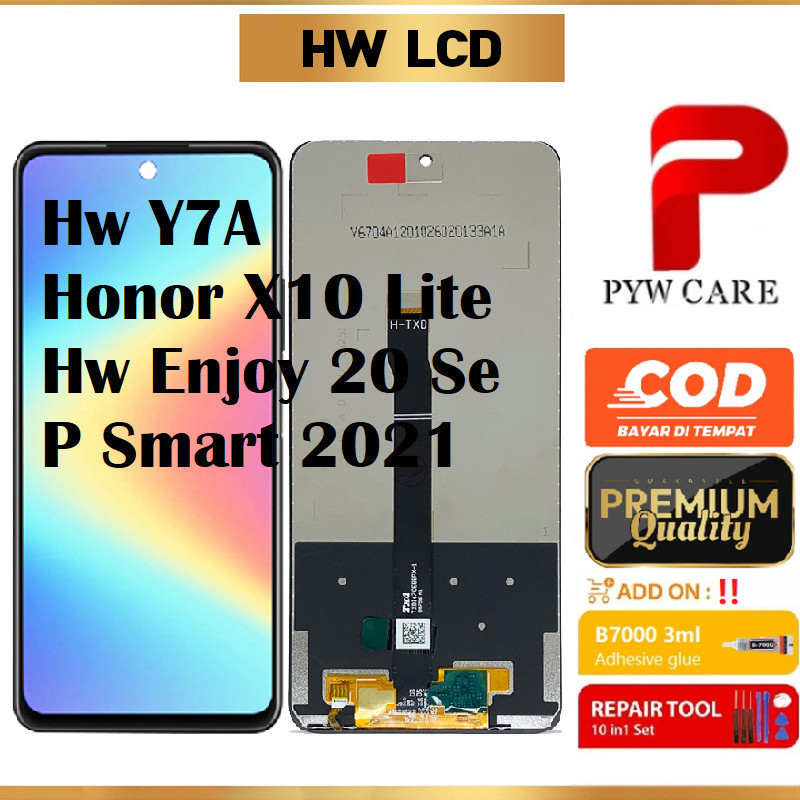 หน้าจอ LCD ที่รองรับสําหรับ Hw Y7A / Honor X10 Lite / Enjoy 20 Se / P สมาร์ท 2021 หน้าจอ LCD