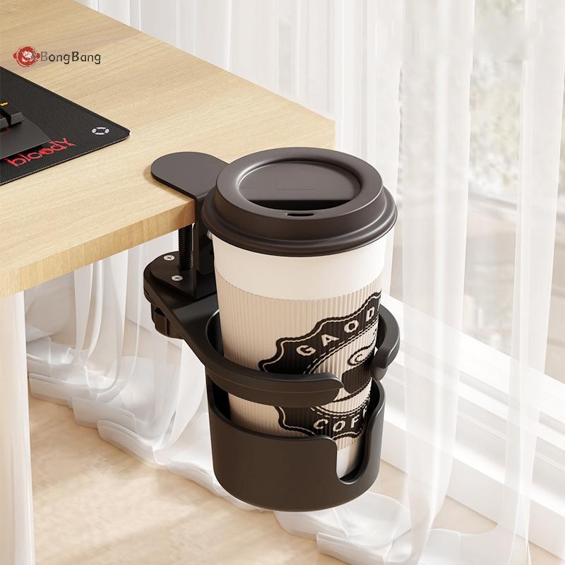 ABongBang ที่วางแก้วโต๊ะ CLAMP ปรับ Anti-Sill ที่วางแก้วกาแฟหมุนได้ 360 องศาขอบโต๊ะ CLAMP ที่วางแก้ว
