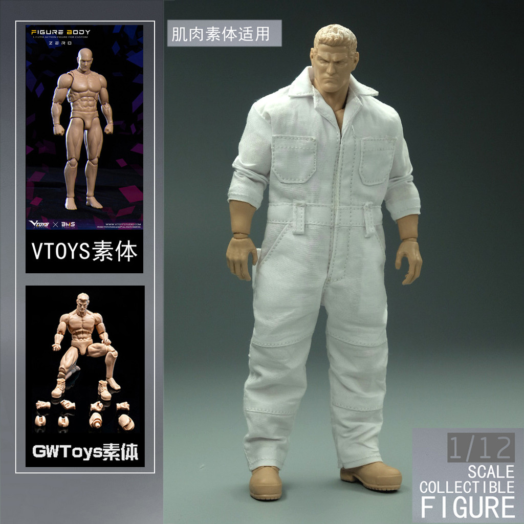 [คุณภาพสูง] พร้อมสต็อก 1/12 ทหาร 20 ซม. ตุ๊กตา GWToys Body VTOYS กล้ามเนื้อร่างกายสวมใส่บอดี้สูท