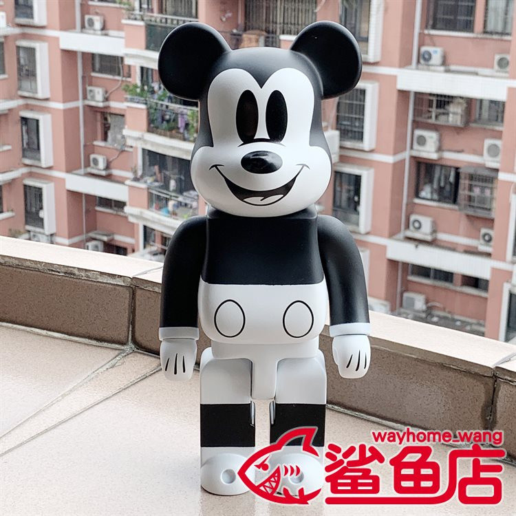 Bearbrick หมีรุนแรงบล็อกอาคารหมี Mickey Shop ตกแต่งตัวเลขของเล่นอินเทรนด์เครื่องประดับ eV46