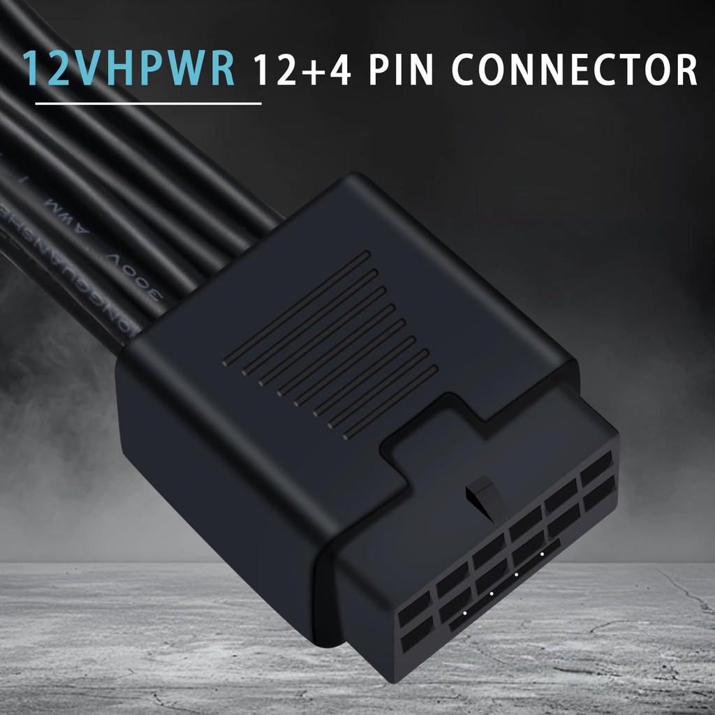 COMeap 12VHPWR Cable Extension, 16 Pin Female to Dual 8 Pin(6+2) Male PCIe Conversion GPU Power Cabl