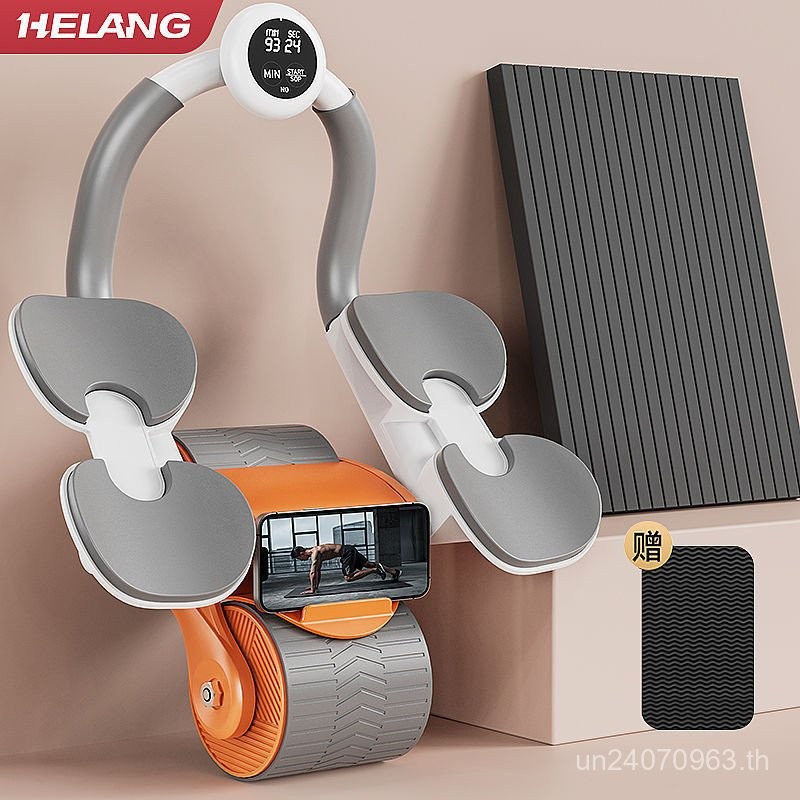 อุปกรณ์ฟิตเนสมัลติฟังก์ชั่น Heran ล้อหน้าท้องกล้ามเนื้อหน้าท้องล้อในครัวเรือนข้อศอกสนับสนุนในร่ม Au