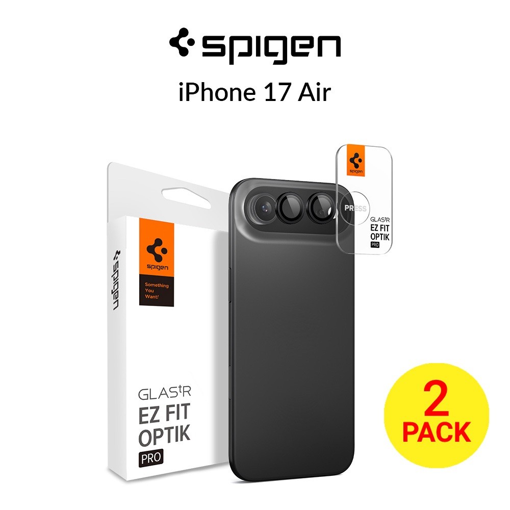 [2 แพ็ค] Spigen iPhone Air Camera Lens Protector EZ Fit Optik Pro iPhone Tempered Glass