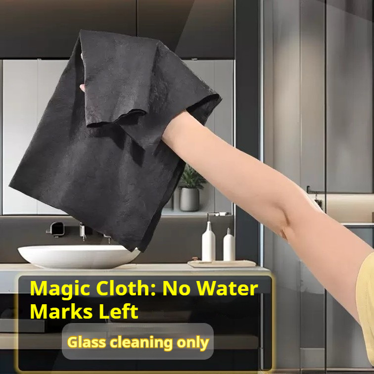 Magic Cloth Thickening - เหมาะสําหรับทําความสะอาดกระจกและกระจก Water Stain Free, No Water Marks, Lin