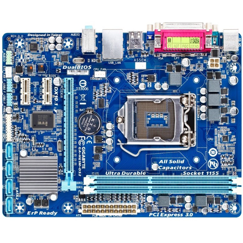 Gigabyte H61M-DS2 S2PH B75M-D3V D2V 1155 พินเมนบอร์ดเปลี่ยน B75 Z77