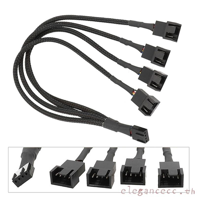 ELEGAN PC Fan Splitter 4 Pin PWM Fan Splitter Cable PC Case Fan Header Fan Splitter