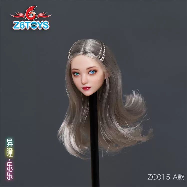 [คลังสินค้าพร้อม] >> Z6TOYS 1/6 ZC015 ตาที่แตกต่างกันที่สามารถเคลื่อนย้ายตาความงามหัวประติมากรรม Lel