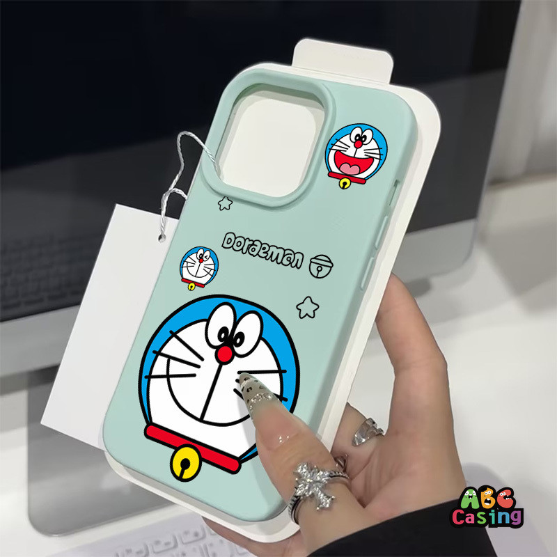 เคสโทรศัพท์สำหรับ IPhone 14 12 17 11 15 13 16 Pro Max X XS Max XR 7 15 14 8 16 Plus SE 2020 โดรเรมอนแคทตูนน่ารัก