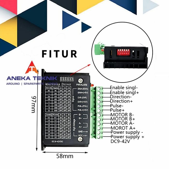 บอร์ดควบคุมไดร์เวอร์สเต็ปเปอร์มอเตอร์ TB6600