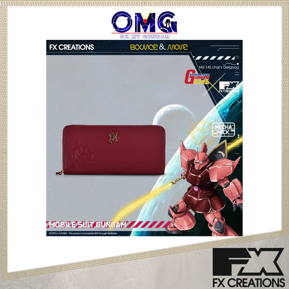 FX Creations MS-14S Gelguog Leather Long Wallet GUFW244023-89 Gundam Wallet Men Wallet Bifold Wallet